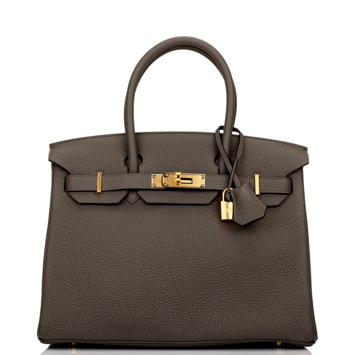 Top quality Hermes Birkin 30 Etain Togo Gold Hardware