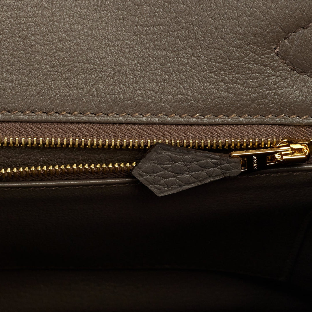Top quality Hermes Birkin 30 Etain Togo Gold Hardware