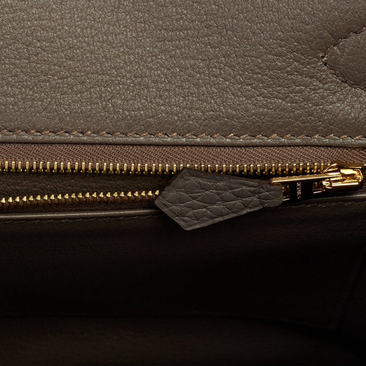 Top quality Hermes Birkin 30 Etain Togo Gold Hardware