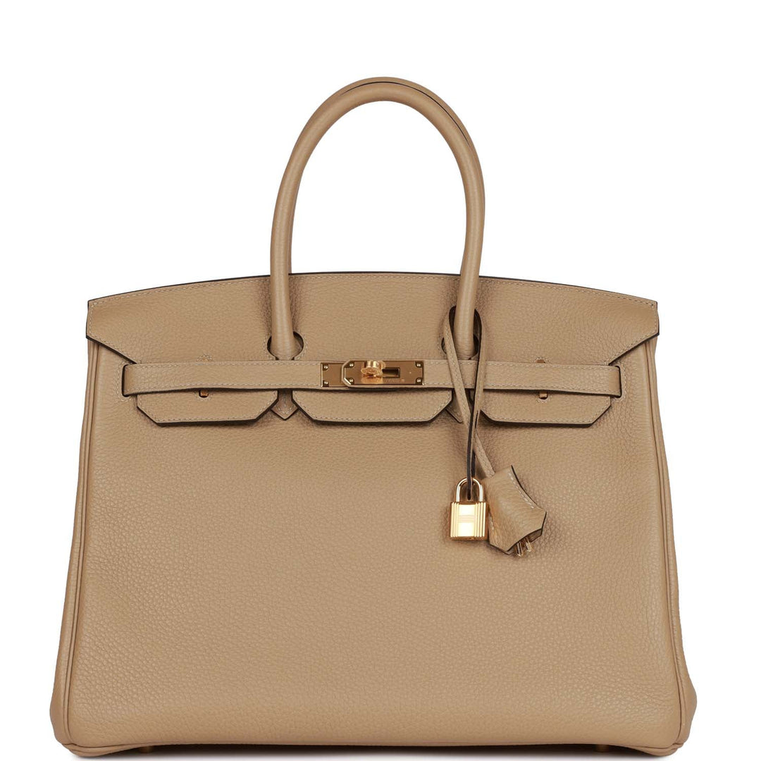 top quality Hermes Birkin 35 Trench Clemence Gold Hardware