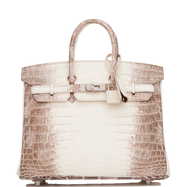 Hermes Birkin 25 Himalaya Niloticus Crocodile Palladium Hardware