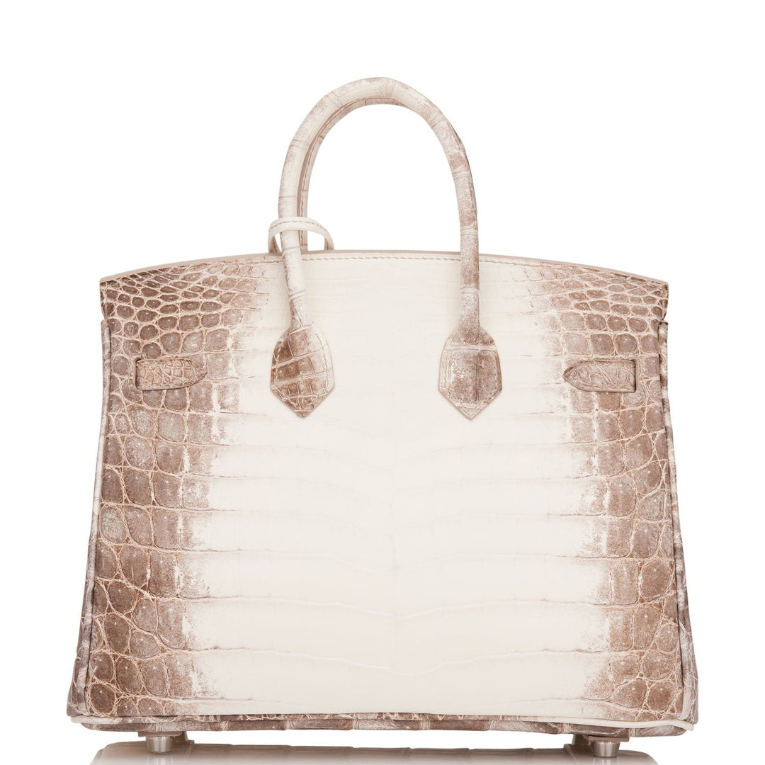 Hermes Birkin 25 Himalaya Niloticus Crocodile Palladium Hardware