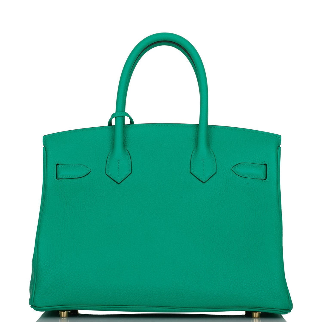 Top quality Hermes Birkin 30 Menthe Clemence Gold Hardware