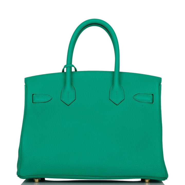 Top quality Hermes Birkin 30 Menthe Clemence Gold Hardware