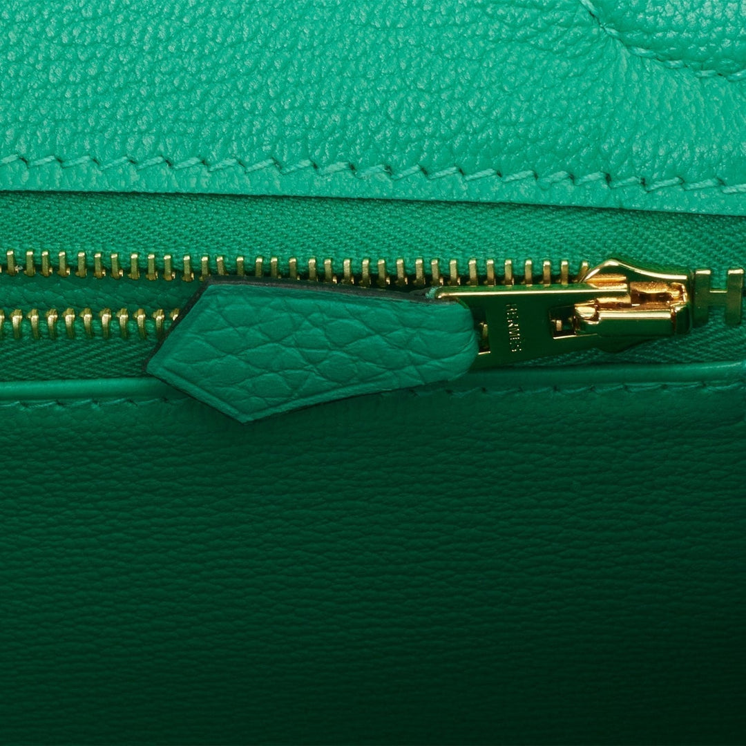 Top quality Hermes Birkin 30 Menthe Clemence Gold Hardware