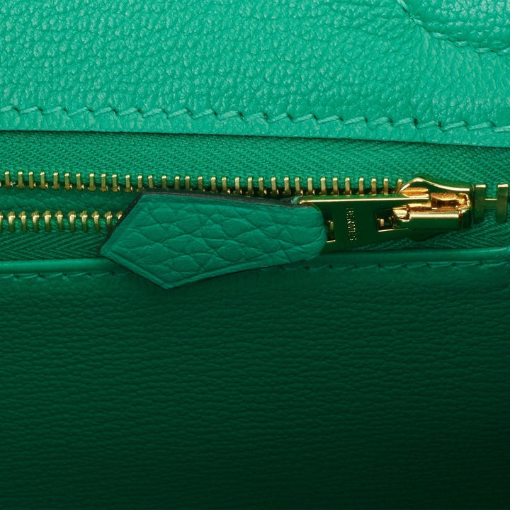 Top quality Hermes Birkin 30 Menthe Clemence Gold Hardware