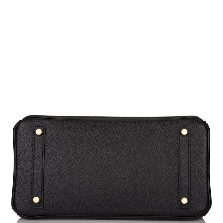 Premium Handmade Hermes Black Epsom Birkin 30cm Gold Hardware