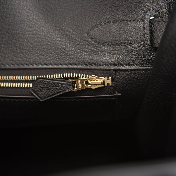 Premium Handmade Hermes Black Epsom Birkin 30cm Gold Hardware