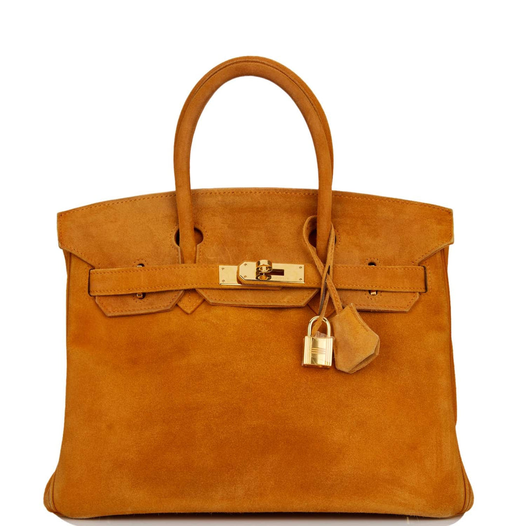 Vintage Top quality Hermes Birkin 30 Orange H Doblis Gold Hardware