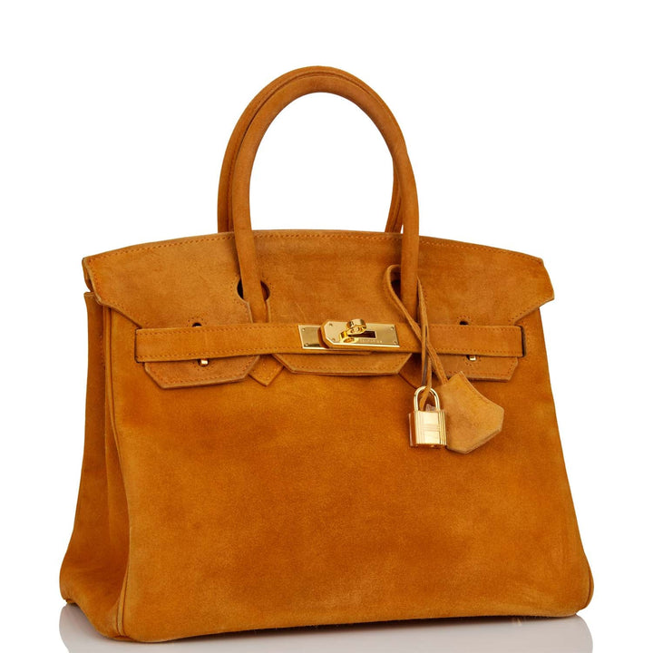 Vintage Top quality Hermes Birkin 30 Orange H Doblis Gold Hardware
