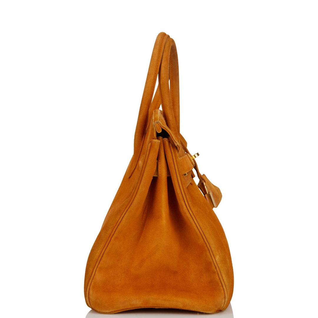 Vintage Top quality Hermes Birkin 30 Orange H Doblis Gold Hardware