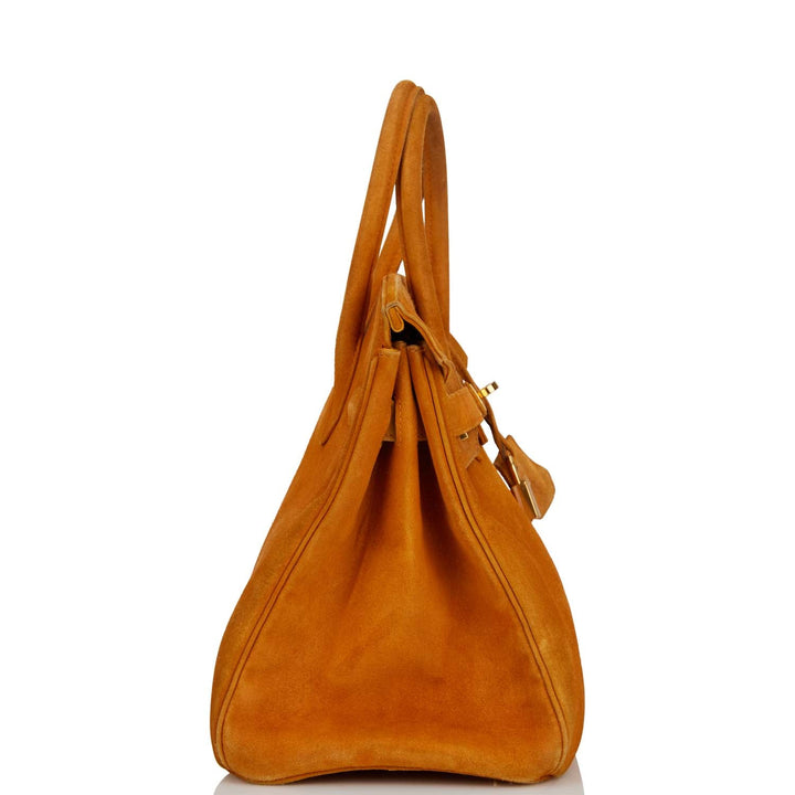 Vintage Top quality Hermes Birkin 30 Orange H Doblis Gold Hardware