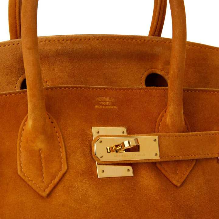 Vintage Top quality Hermes Birkin 30 Orange H Doblis Gold Hardware
