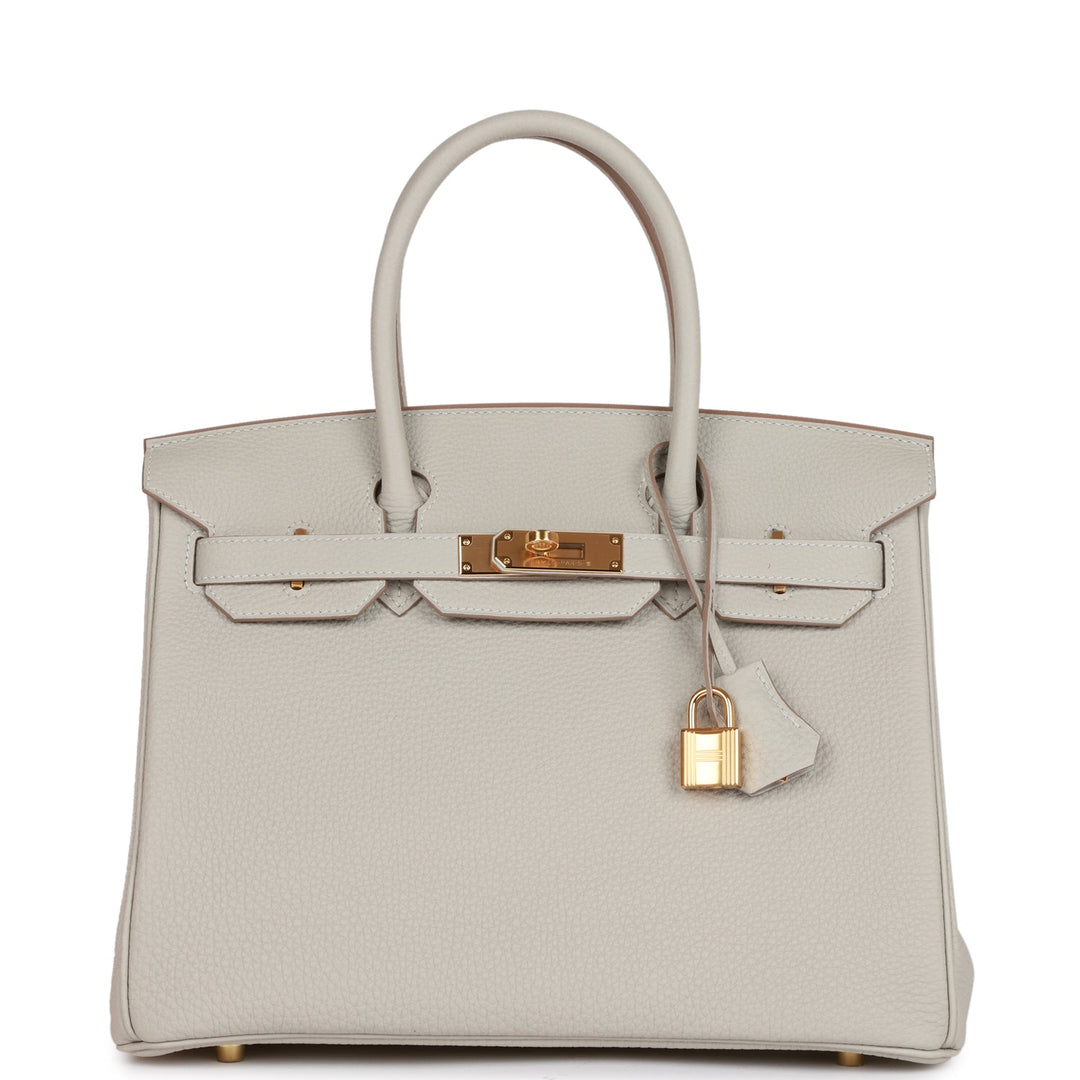 top quality Hermes Birkin 30 Gris Perle Togo Gold Hardware