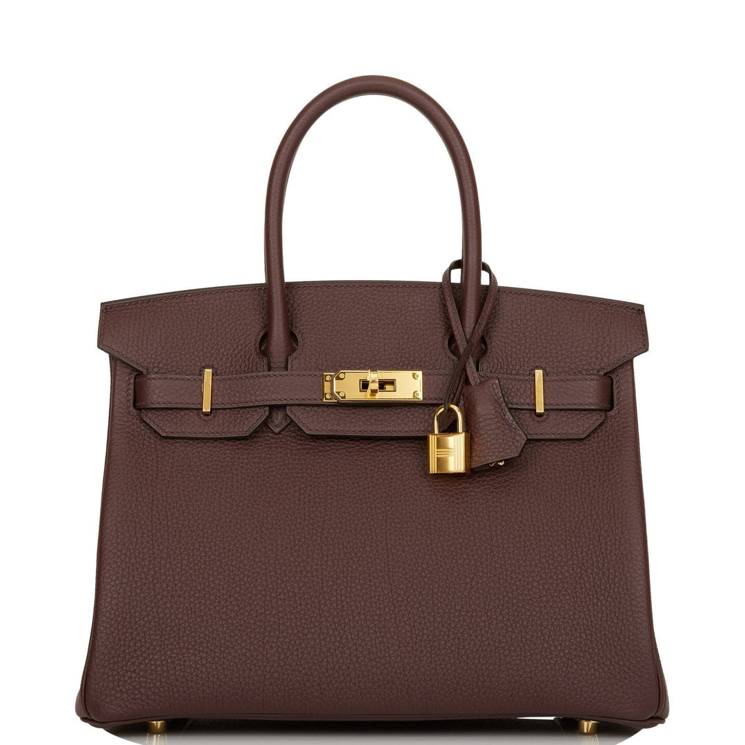Top quality Hermes Birkin 30 Rouge Sellier Togo Gold Hardware