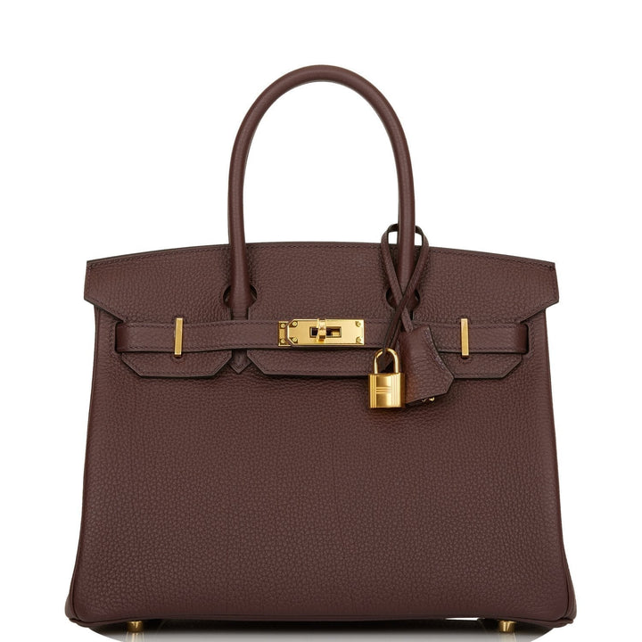 Top quality Hermes Birkin 30 Rouge Sellier Togo Gold Hardware