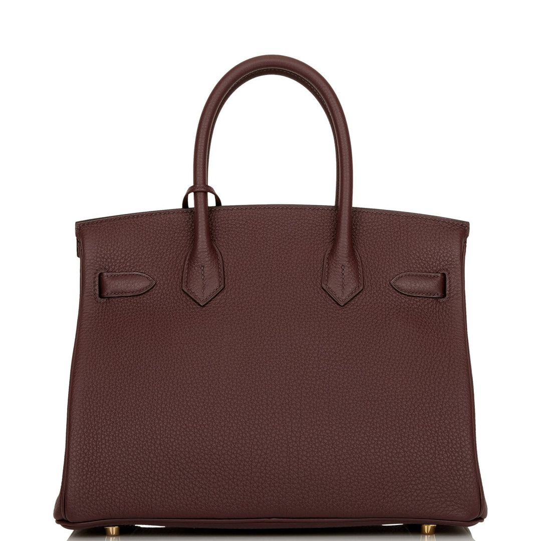 Top quality Hermes Birkin 30 Rouge Sellier Togo Gold Hardware
