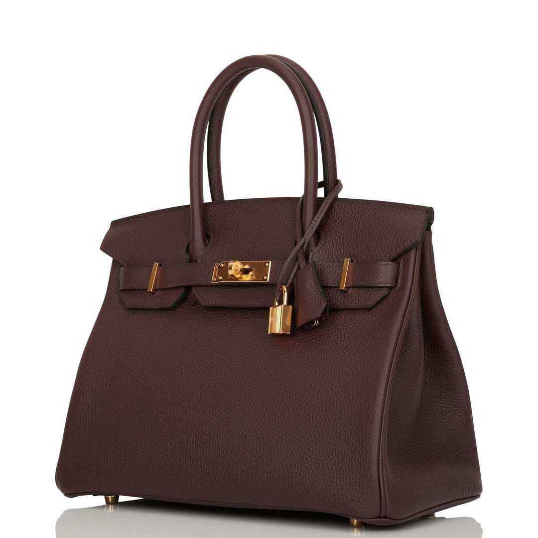 Top quality Hermes Birkin 30 Rouge Sellier Togo Gold Hardware