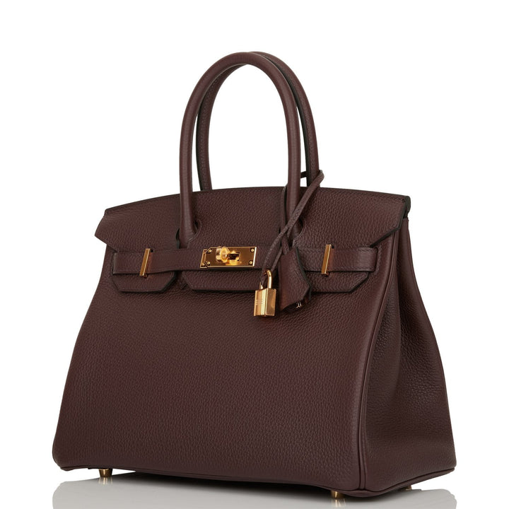 Top quality Hermes Birkin 30 Rouge Sellier Togo Gold Hardware