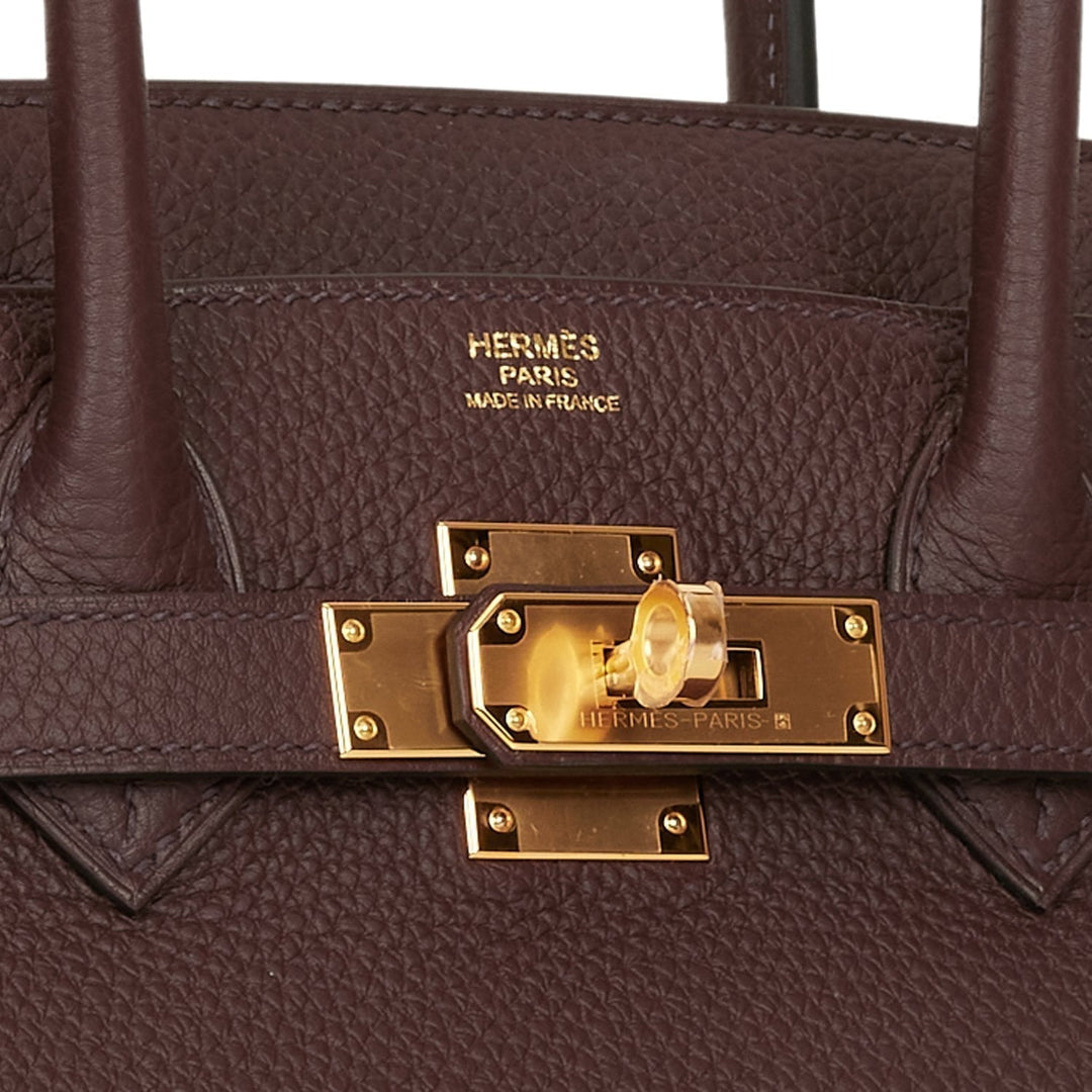 Top quality Hermes Birkin 30 Rouge Sellier Togo Gold Hardware
