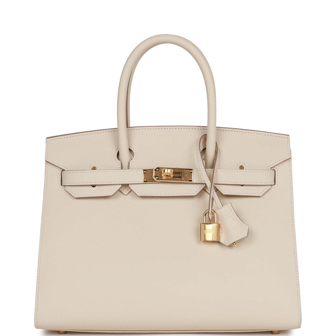 top quality Hermes Birkin Sellier 30 Craie Epsom Gold Hardware