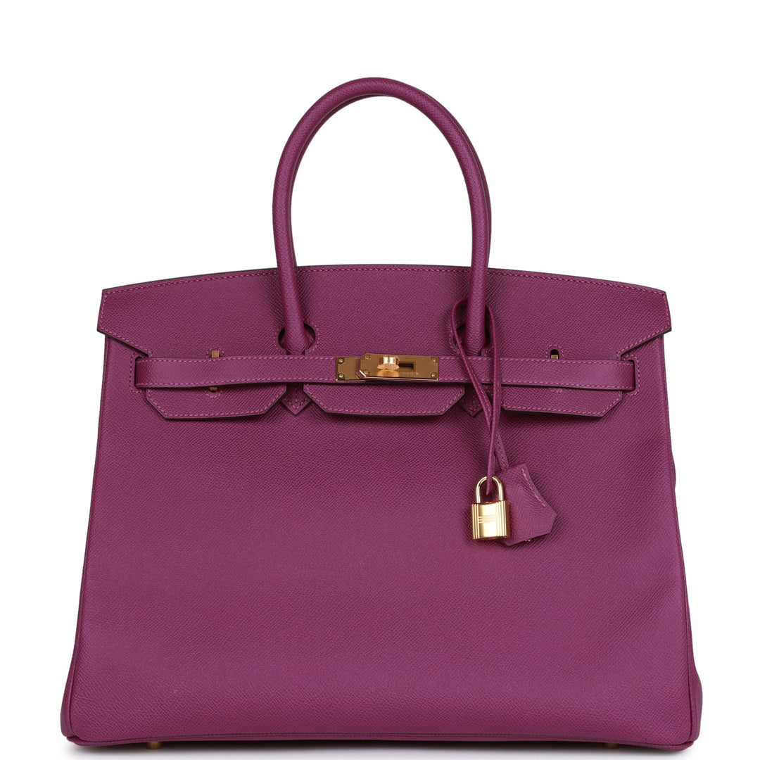 top quality Hermes Birkin 35 Anemone Epsom Gold Hardware