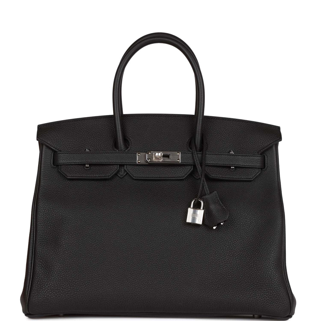 top quality Hermes Birkin 35 Black Togo Palladium Hardware