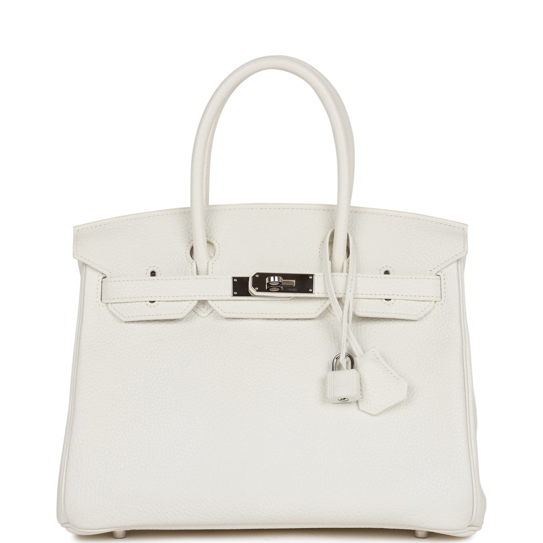 top quality Hermes Birkin 30 White Clemence Palladium Hardware