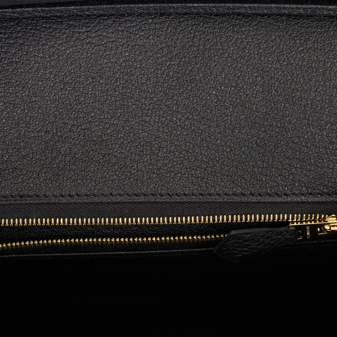 Hermes Birkin 25 Black Togo Gold Hardware