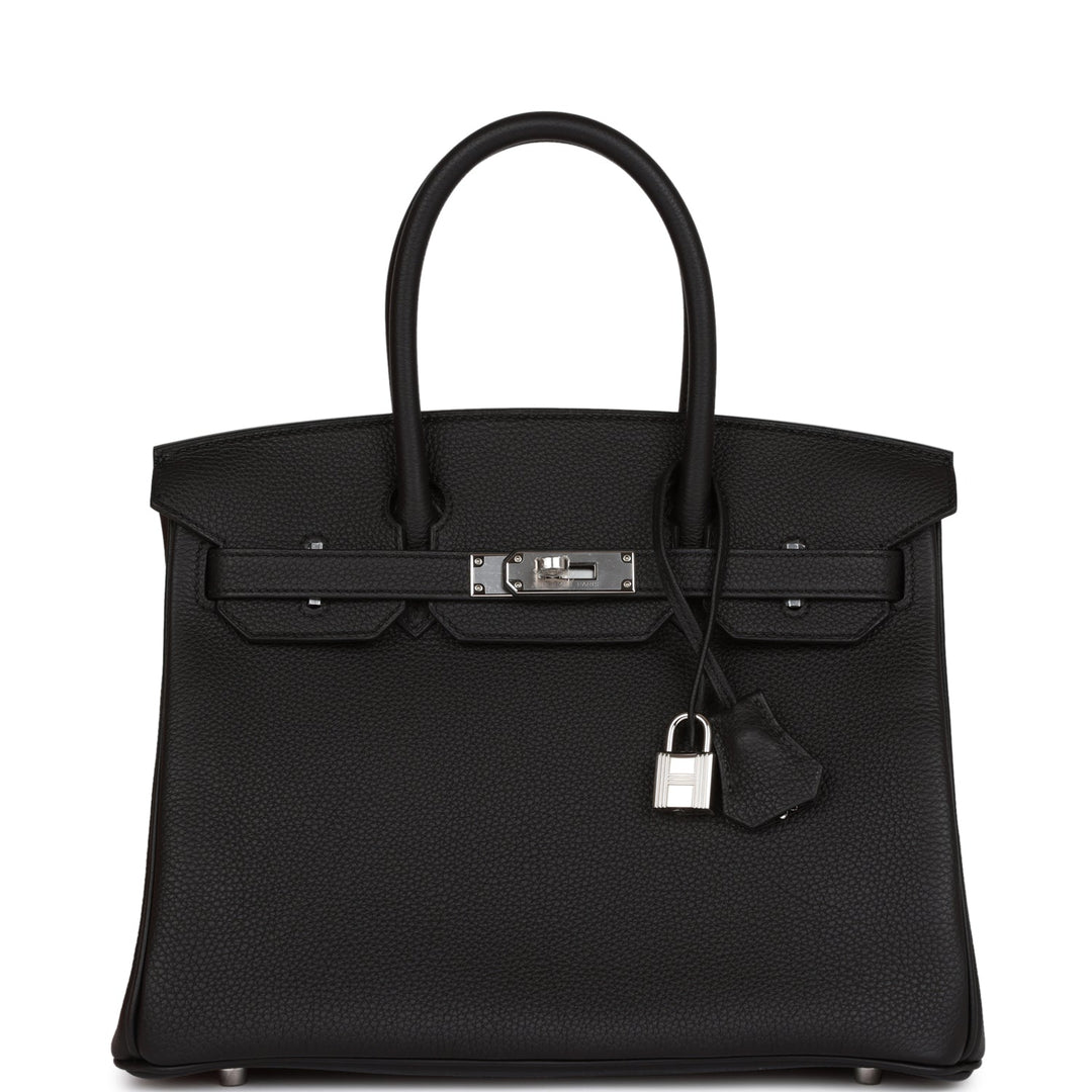 top quality Hermes Birkin 30 Black Togo Palladium Hardware