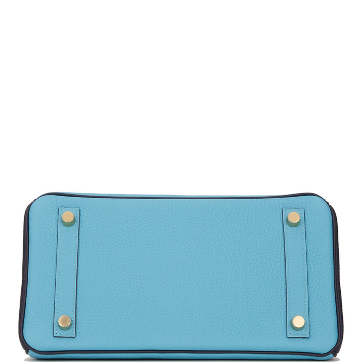 Top quality Hermes Special Order (HSS) Birkin 25 Bleu du Nord and Bleu Nuit Togo Permabrass Hardware