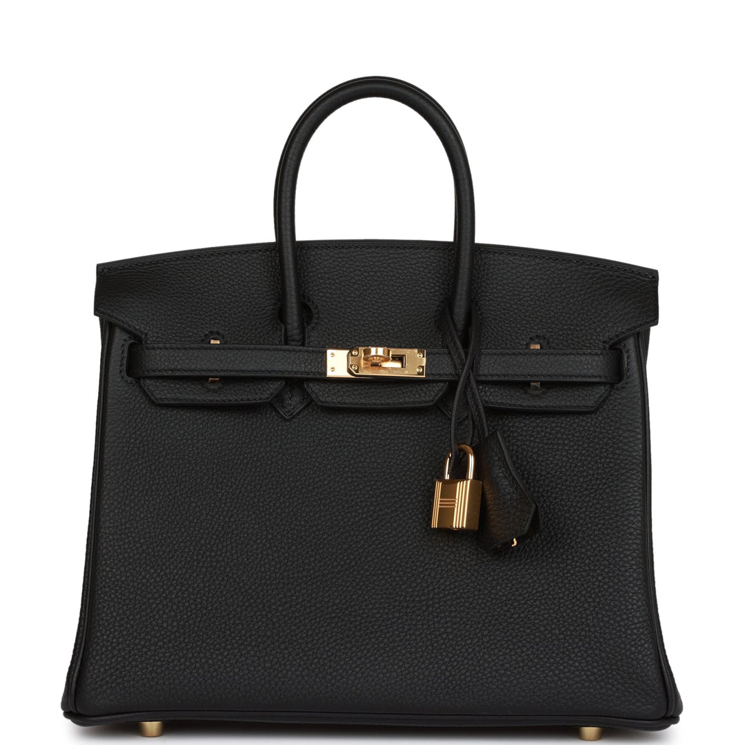 top quality Hermes Birkin 25 Black Togo Gold Hardware