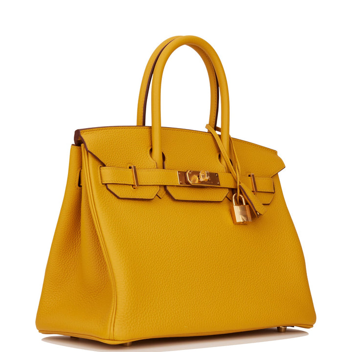 Top quality Hermes Birkin 30 Jaune Ambre Togo Gold Hardware