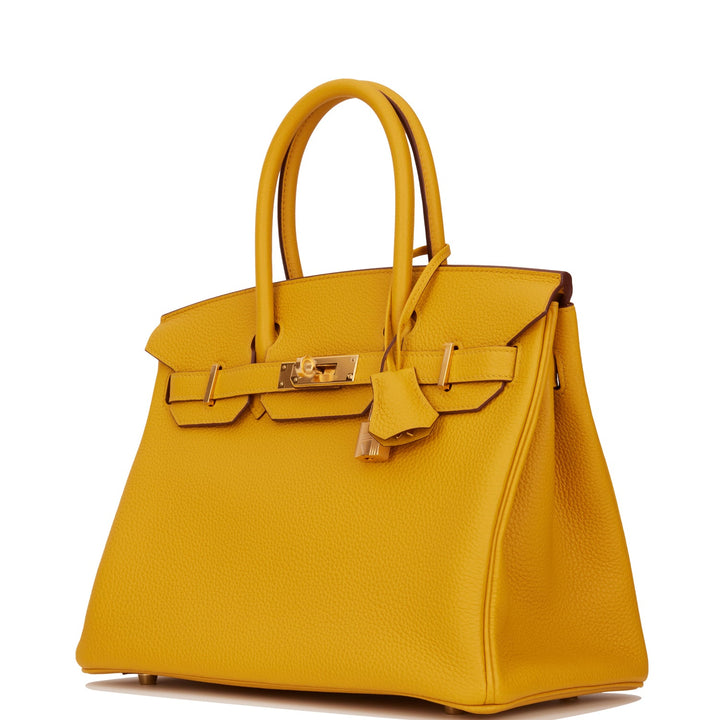 Top quality Hermes Birkin 30 Jaune Ambre Togo Gold Hardware