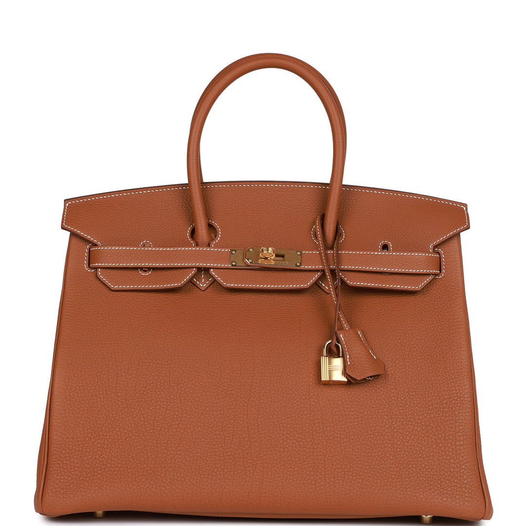 top quality Hermes Birkin 35 Gold Togo Gold Hardware