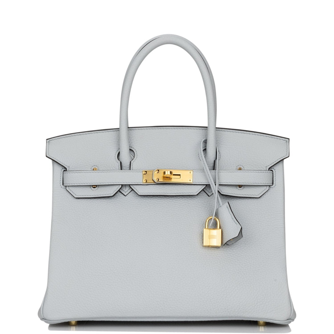 Hermes Birkin 30 Bleu Pale Clemence Gold Hardware