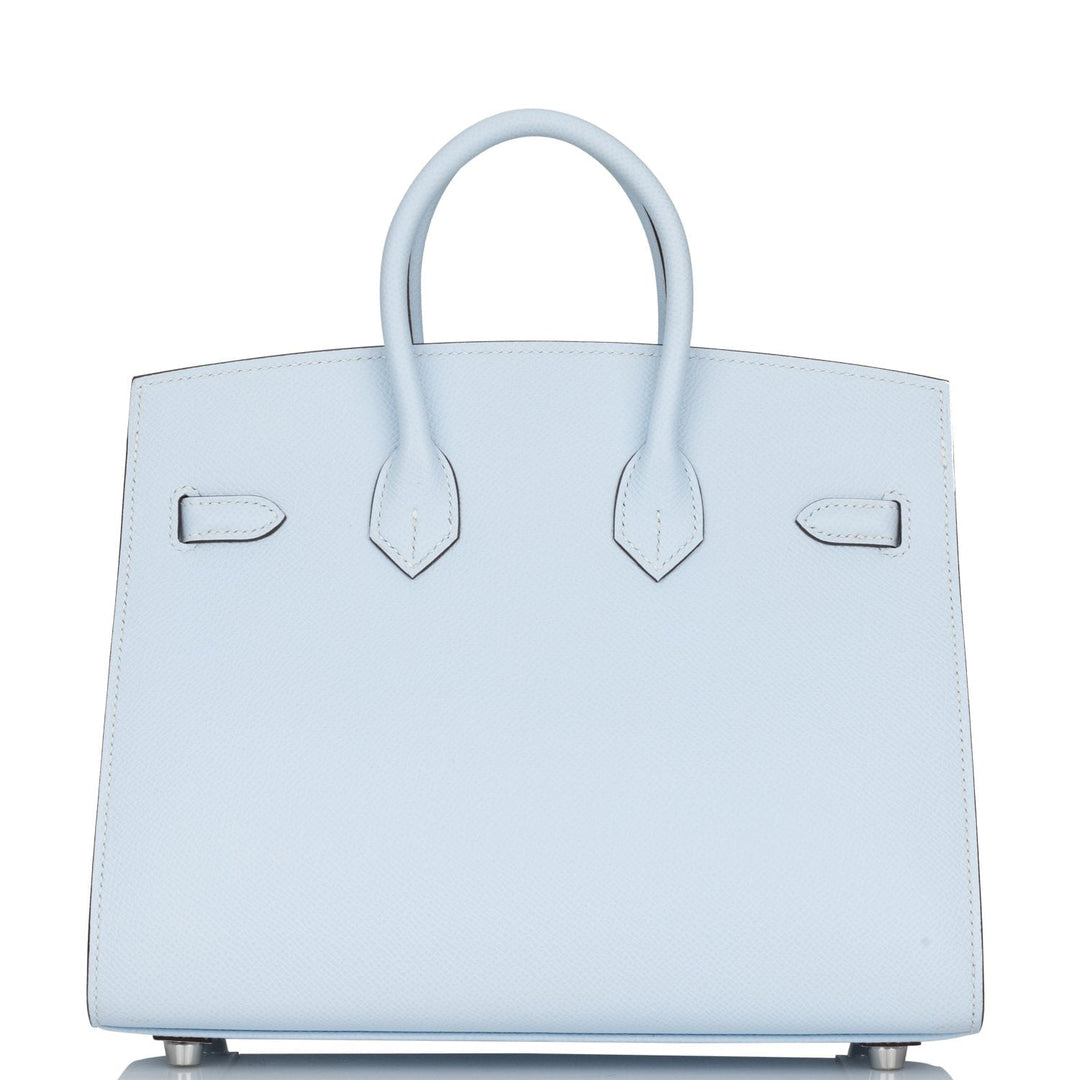 Top quality Hermes Birkin Sellier 25 Bleu Brume Epsom Palladium Hardware