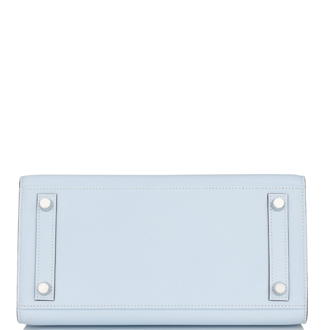 Top quality Hermes Birkin Sellier 25 Bleu Brume Epsom Palladium Hardware