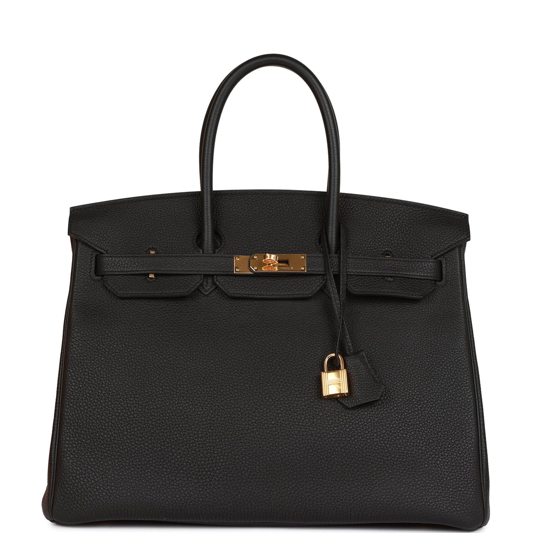 top quality Hermes Birkin 35 Black Togo Gold Hardware