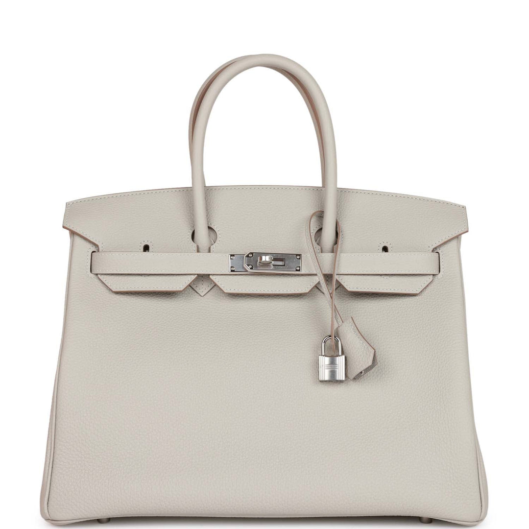 top quality Hermes Birkin 35 Gris Perle Togo Palladium Hardware