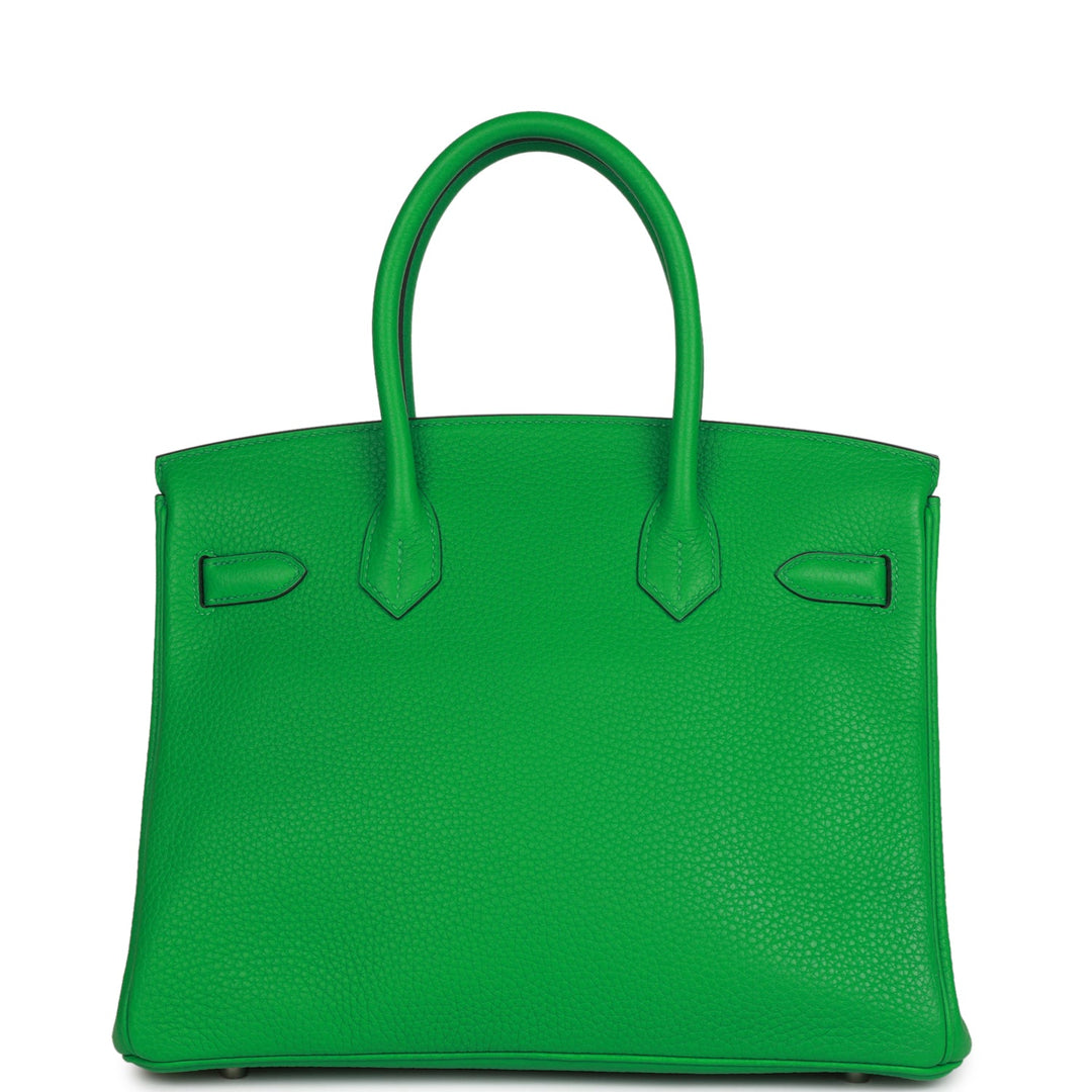Pre-owned Top quality Hermes Birkin 30 Bambou Clemence Palladium Hardware