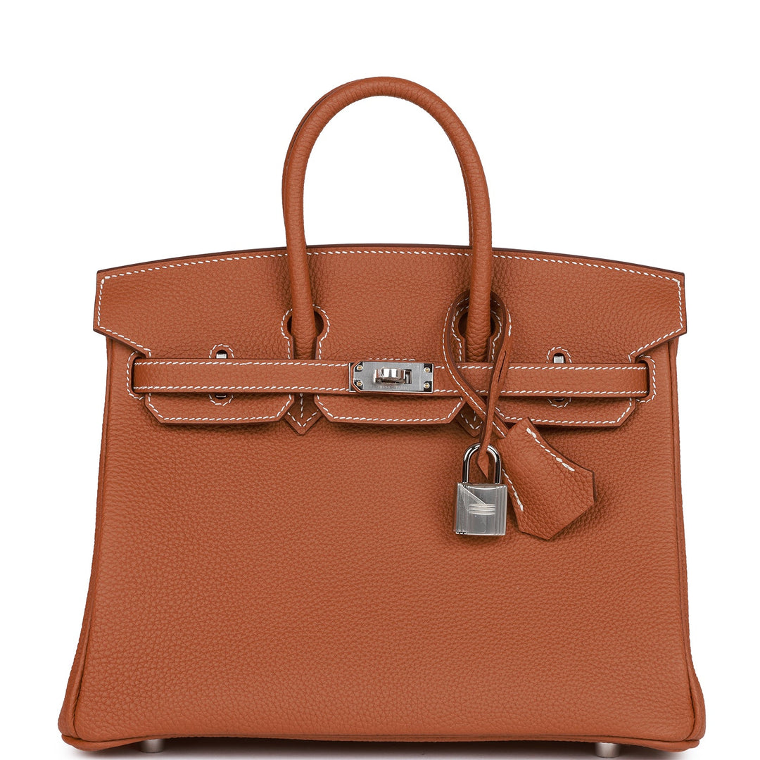 top quality Hermes Birkin 25 Gold Togo Palladium Hardware