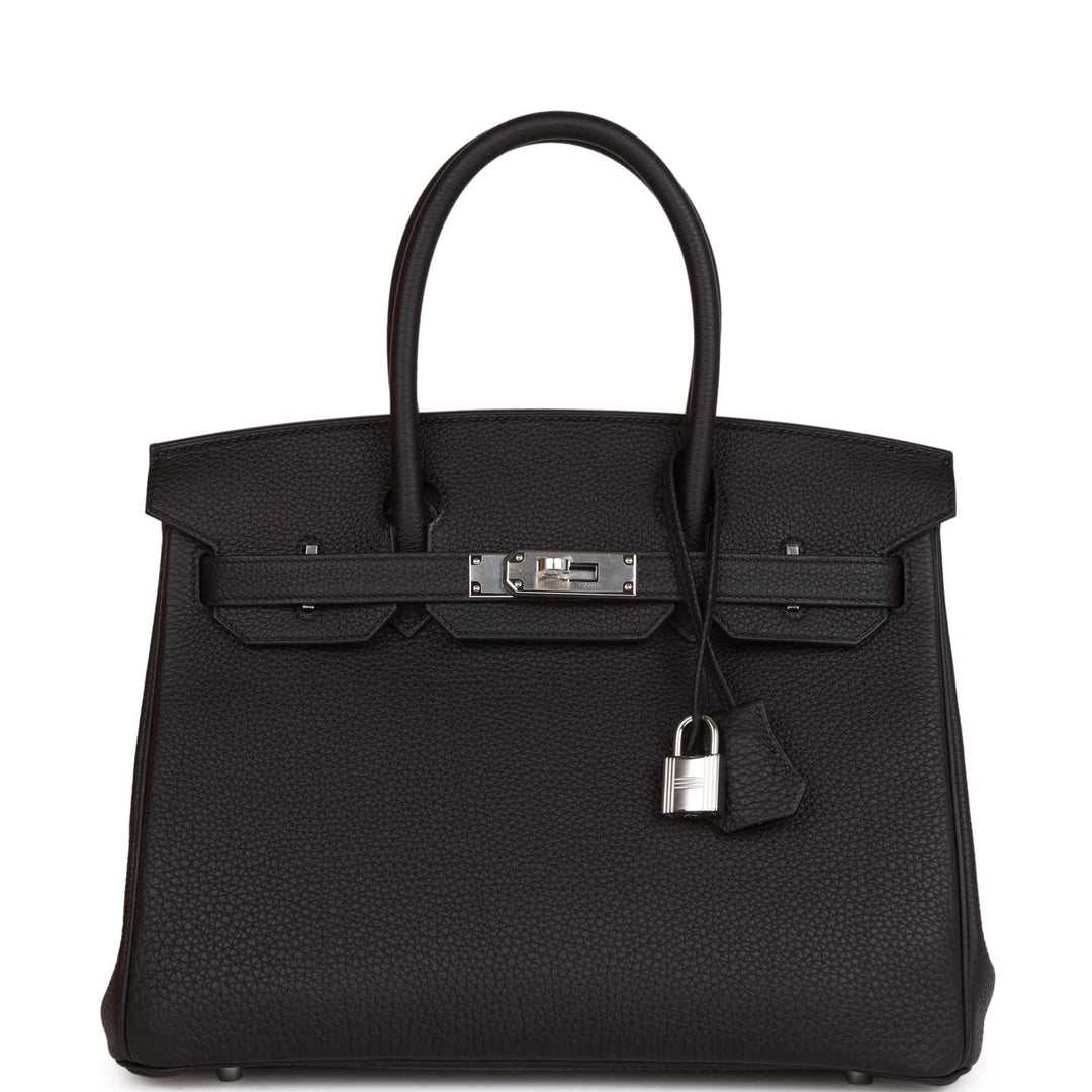 top quality Hermes Birkin 30 Black Togo Palladium Hardware