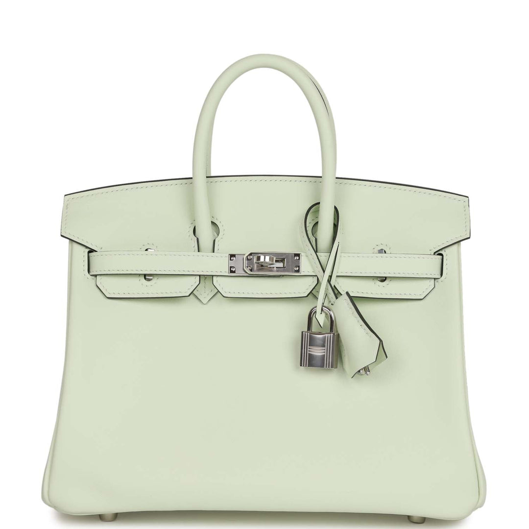 top quality Hermes Birkin 25 Vert Fizz Swift Palladium Hardware