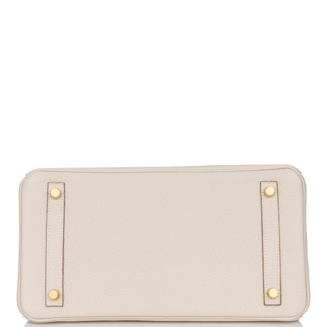 Hermes Birkin 30 Craie Clemence Gold Hardware