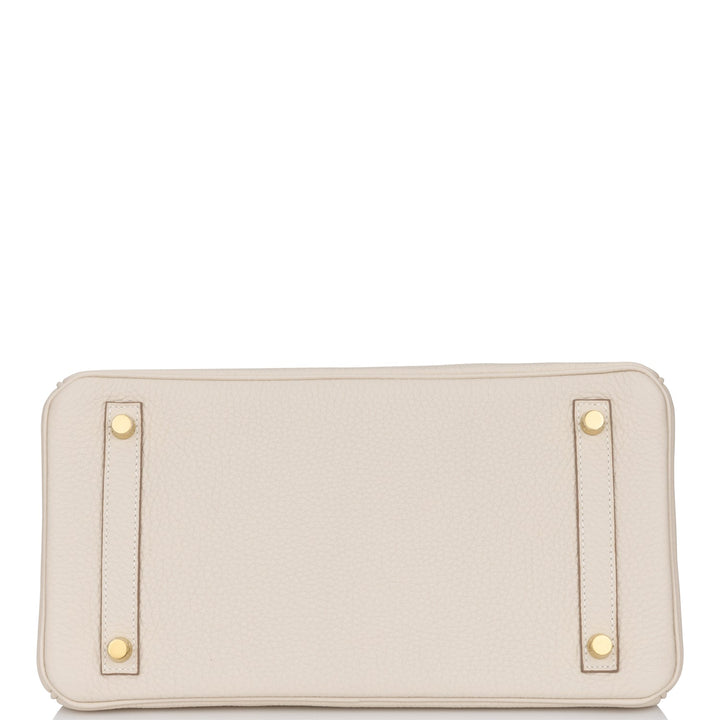 Hermes Birkin 30 Craie Clemence Gold Hardware