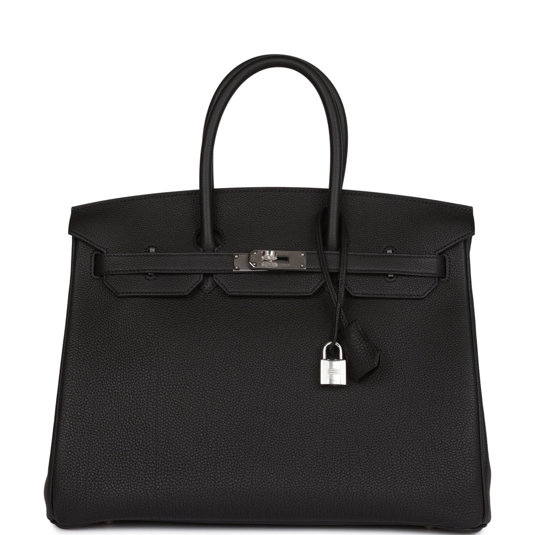 top quality Hermes Birkin 35 Black Togo Palladium Hardware