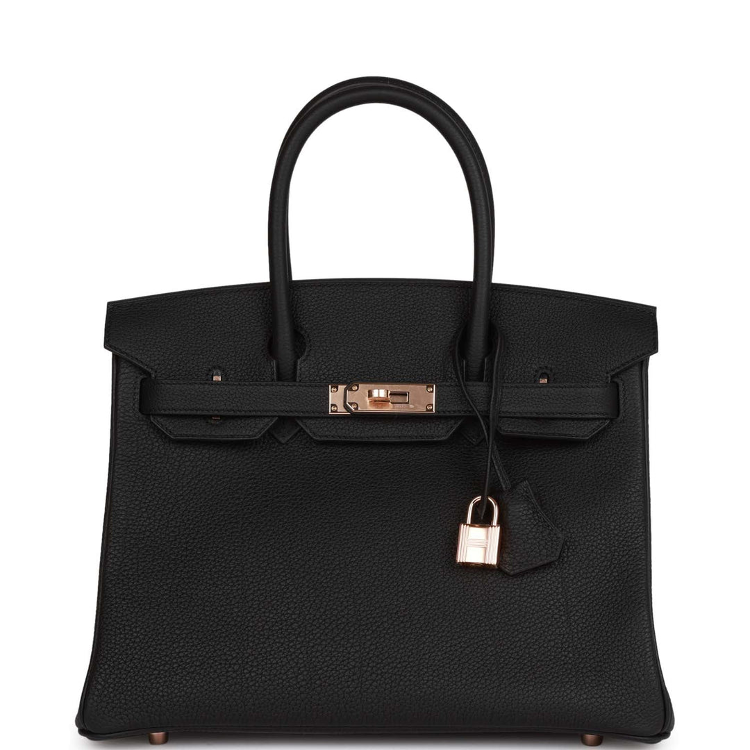 top quality Hermes Birkin 30 Black Togo Rose Gold Hardware