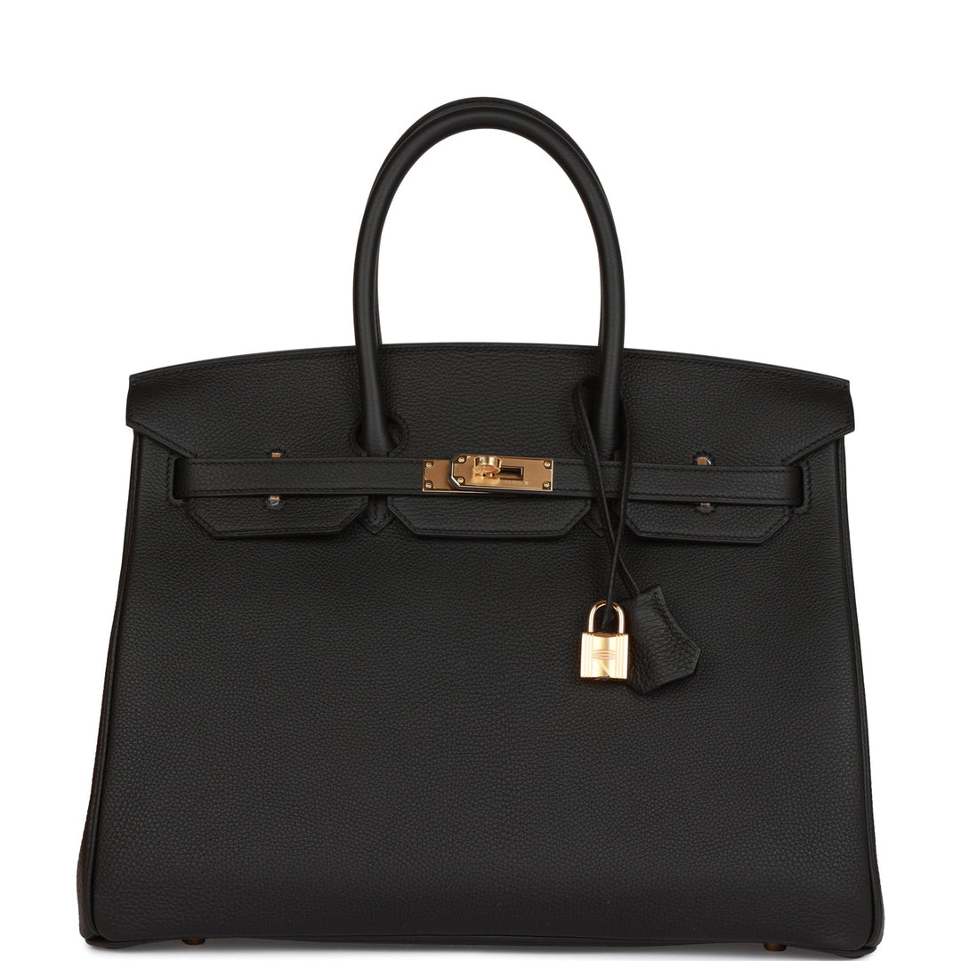 top quality Hermes Birkin 35 Black Togo Gold Hardware