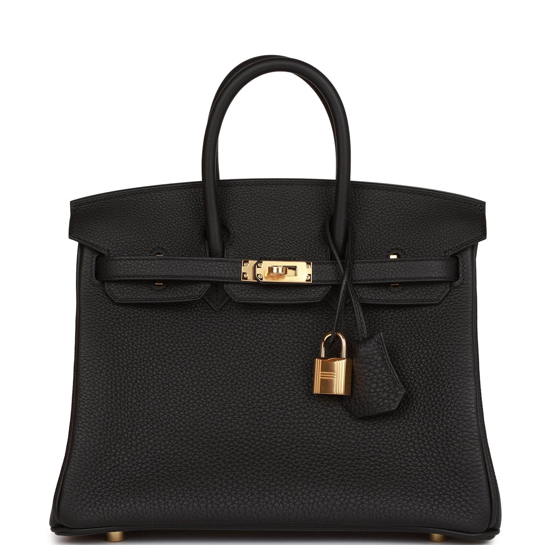 top quality Hermes Birkin 25 Black Togo Gold Hardware
